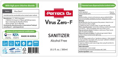 300ml Ndc: 90105-201-01 Label (01 Virus Zero F 300ml Label)